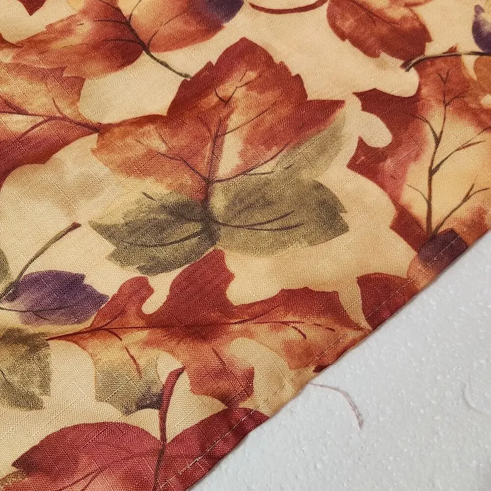 Vintage 1990s Fall Tablecloth Cloth 50x50